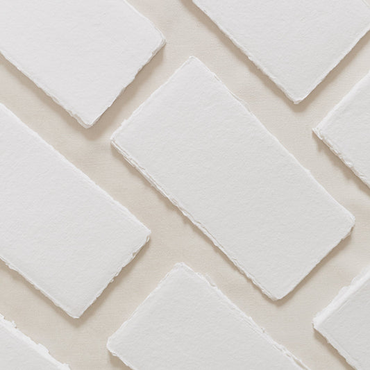Menus – White Handmade Paper