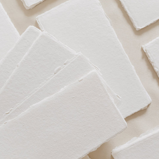Menus – White Handmade Paper