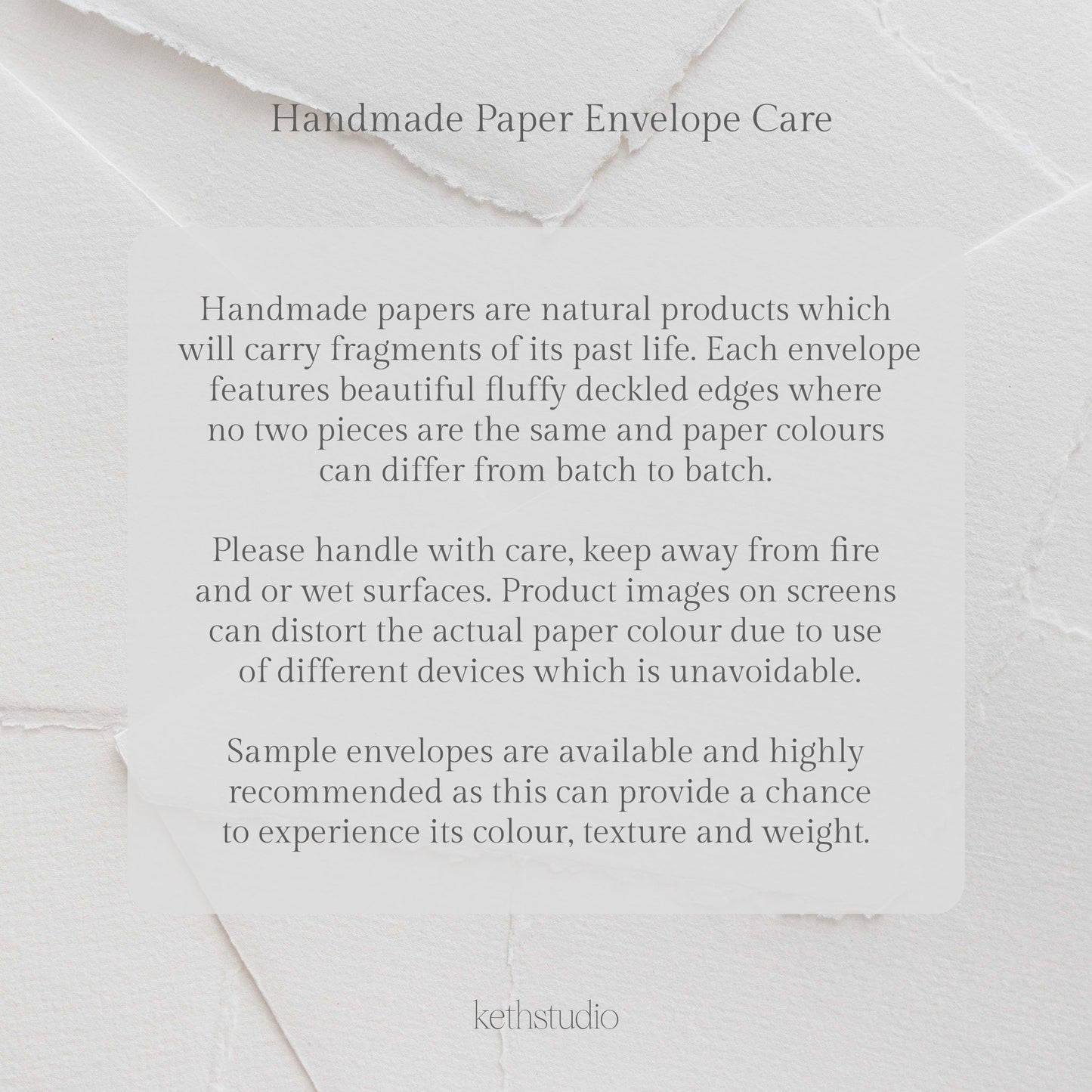 5.5x7.5 – White Handmade Paper Envelopes