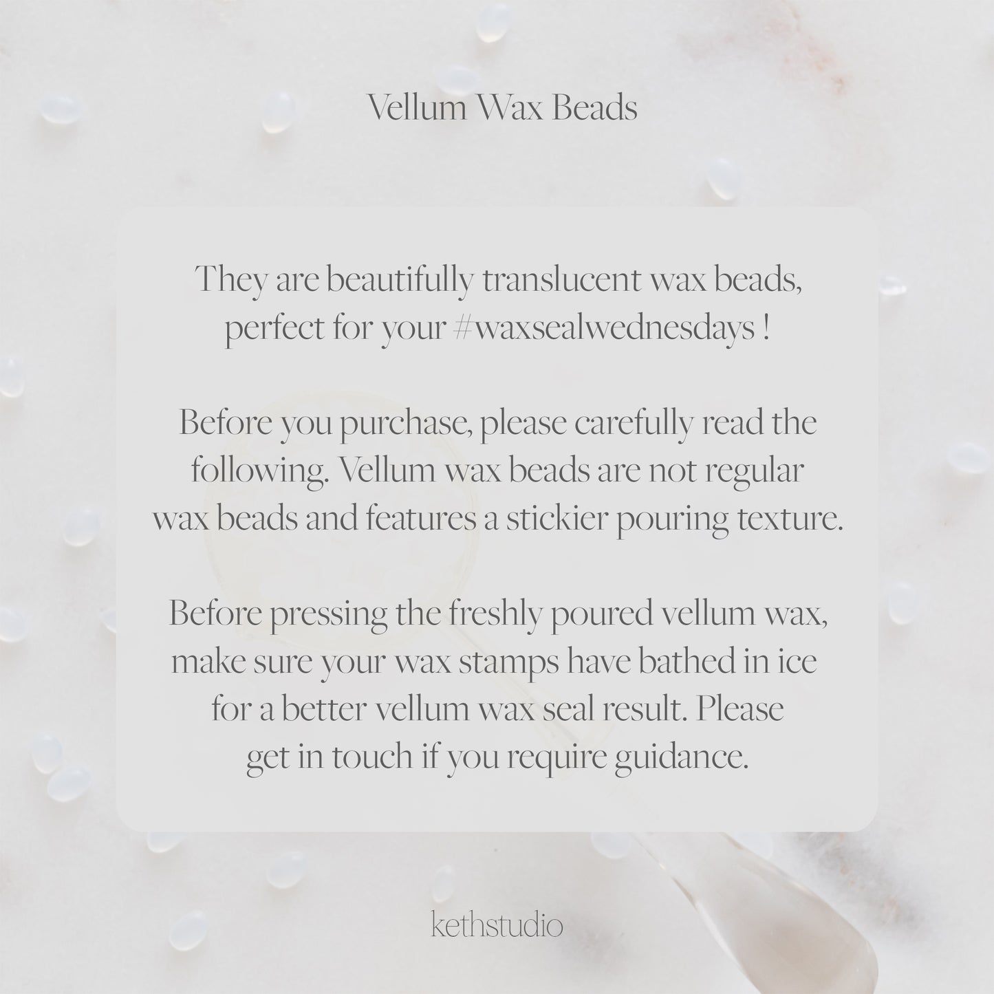 Vellum Wax Beads