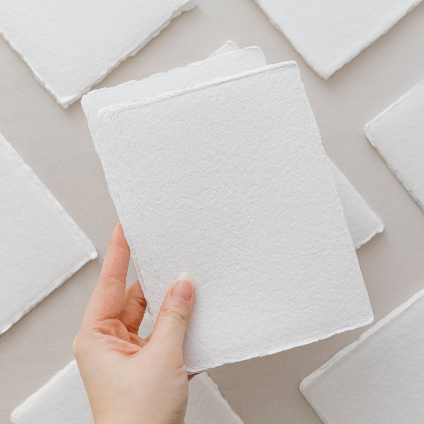 5x7 – White Handmade Paper