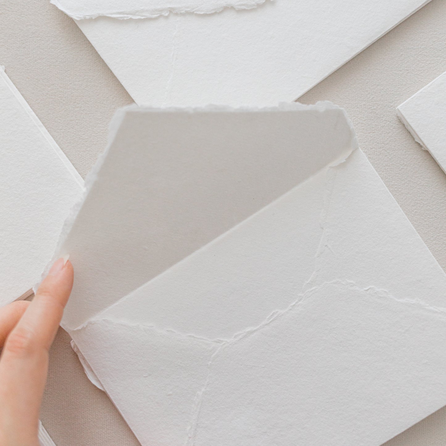 C6 – White Handmade Paper Envelopes