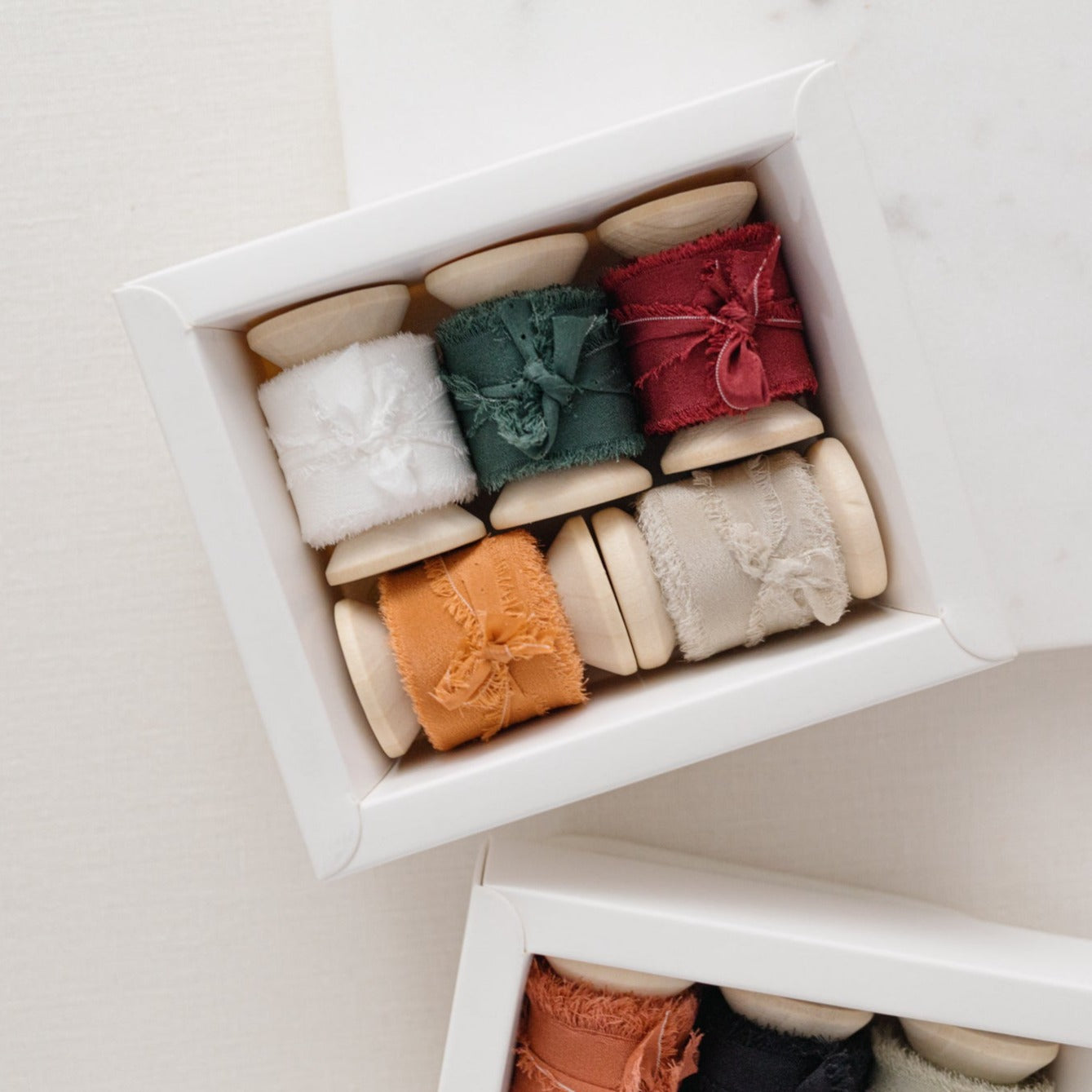 Christmas Box – Silk Ribbon & Spool