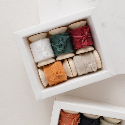 Christmas Box – Silk Ribbon & Spool