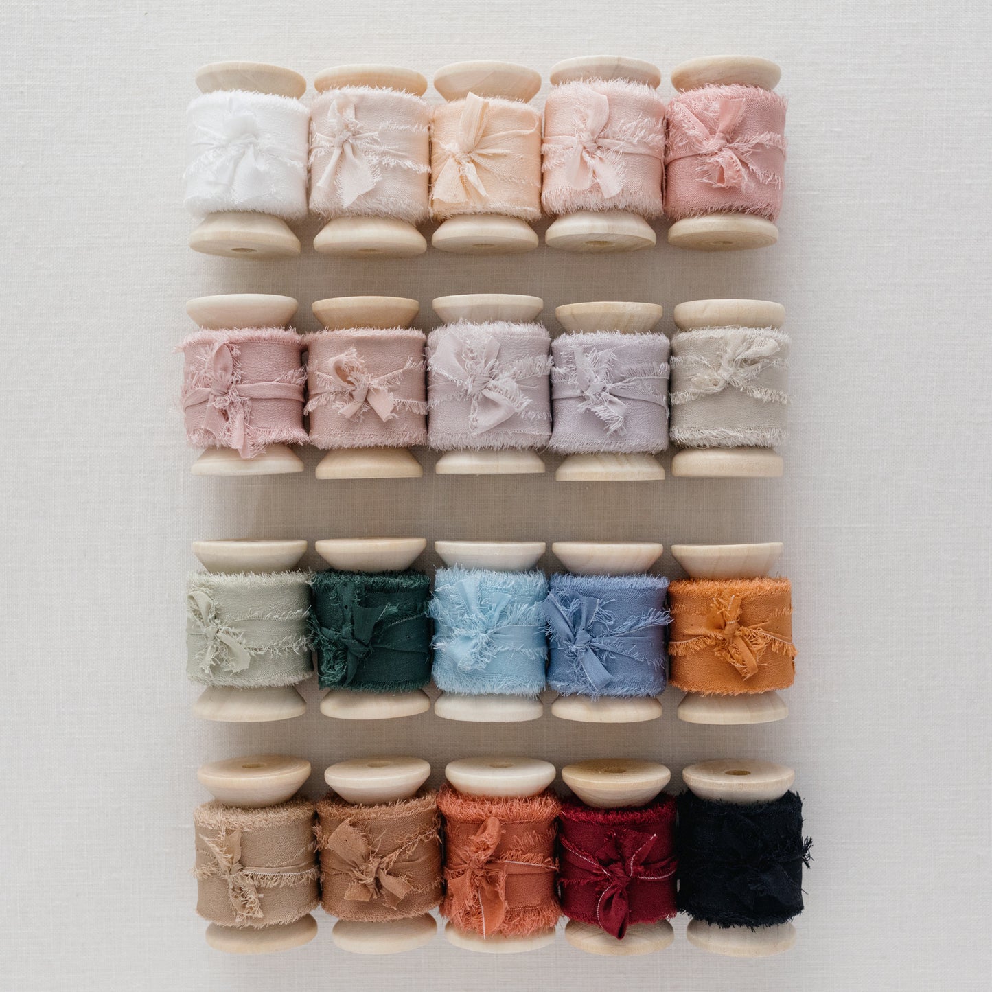 Silk Ribbons – 25mm by 30cm Samples