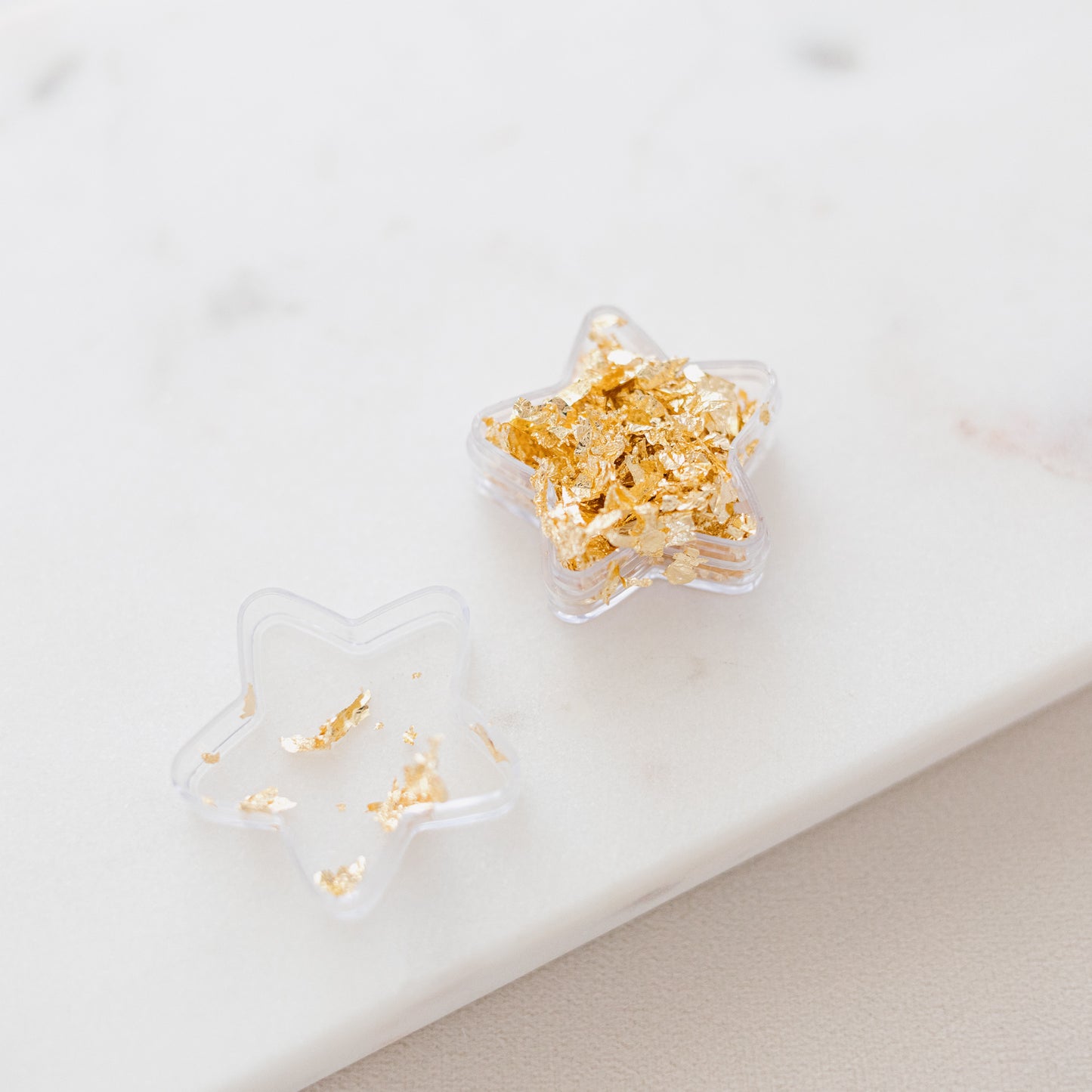 Star Gold Foil Leaf Pot & Gold Tweezer