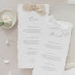 Emma Personalised Wedding Menu with Silk Ribbon