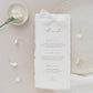 Emma Personalised Wedding Menu with Silk Ribbon