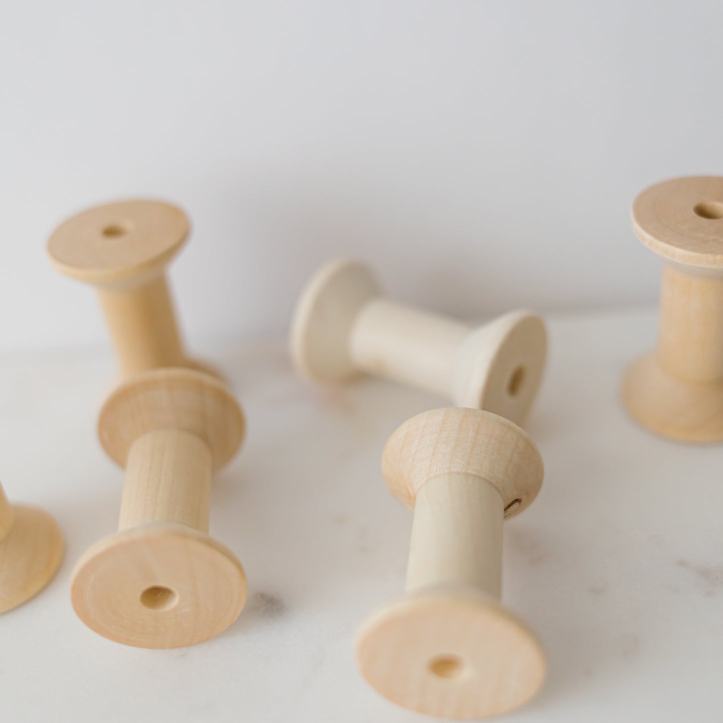 5 Wooden Spools