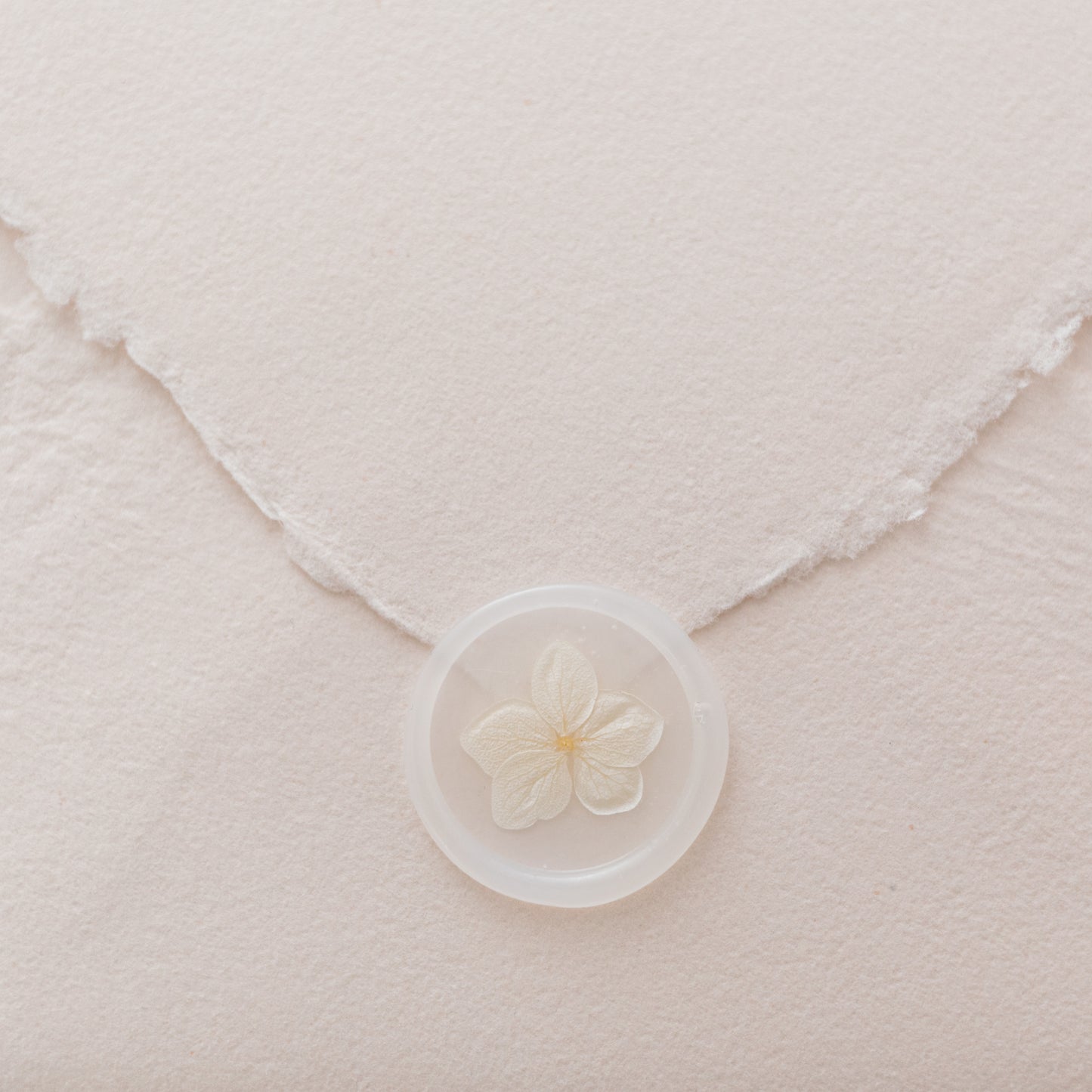 Champagne Hydrangea Vellum Wax Seals