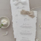 Emma Personalised Wedding Menu with Silk Ribbon