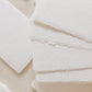 Menus – White Handmade Paper