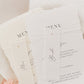 Mia Wedding Menu & Twine Tied Place Card