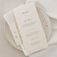 Mia Wedding Menu & Place Card