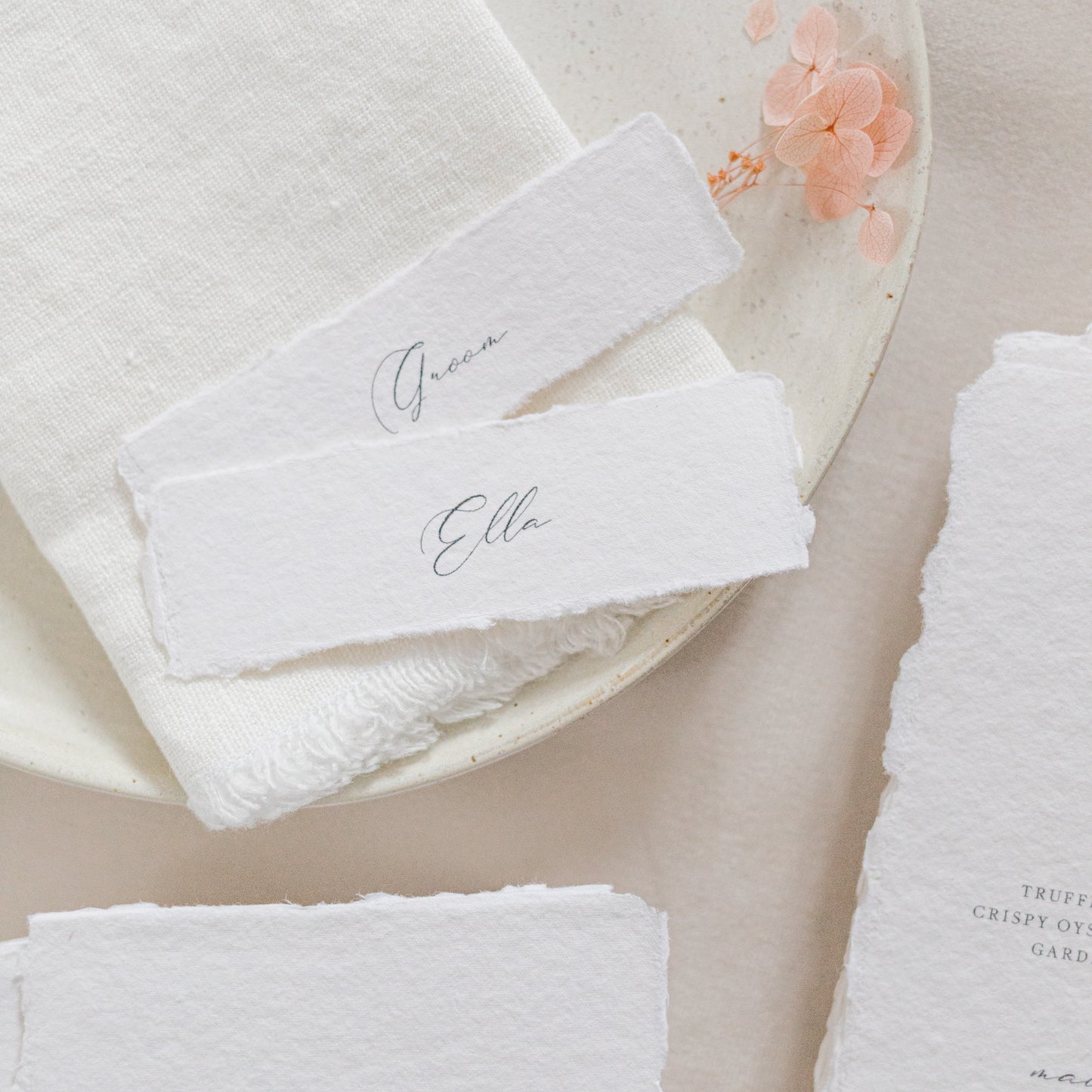 Mia Wedding Menu & Place Card
