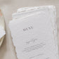 Mia Wedding Menu