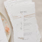 Mia Wedding Menu & Twine Tied Place Card