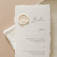 Beatrice Personalised Wedding Menu & Wax Seal