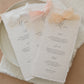 Georgia Wedding Menu with Silk Ribbon
