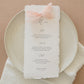 Georgia Wedding Menu with Silk Ribbon