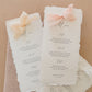 Georgia Wedding Menu with Silk Ribbon
