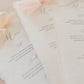 Georgia Wedding Menu with Silk Ribbon