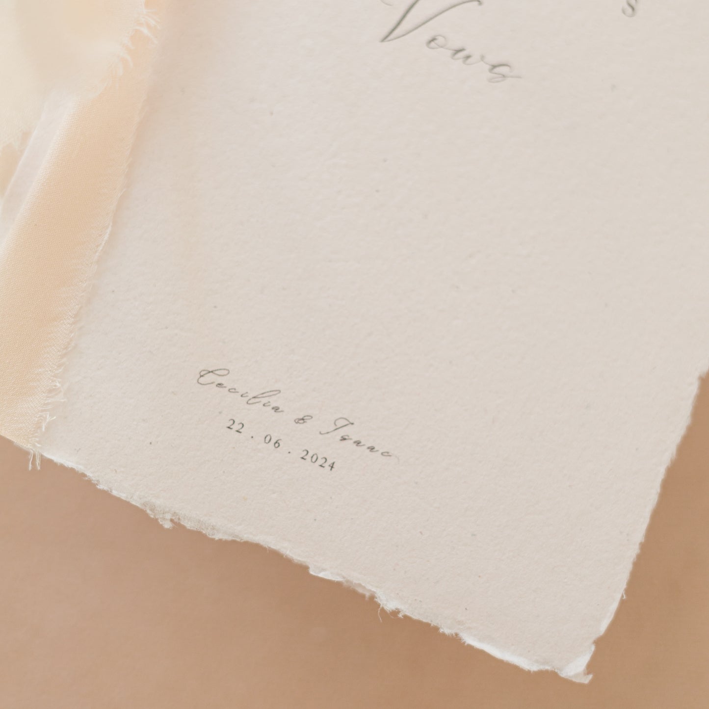 Cecilia Personalised Vow Books