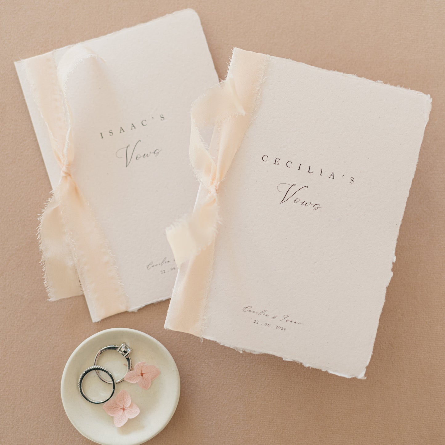Cecilia Personalised Vow Books
