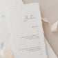 Beatrice Personalised Wedding Menu
