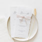 Isadora Wedding Menu with Silk Ribbon
