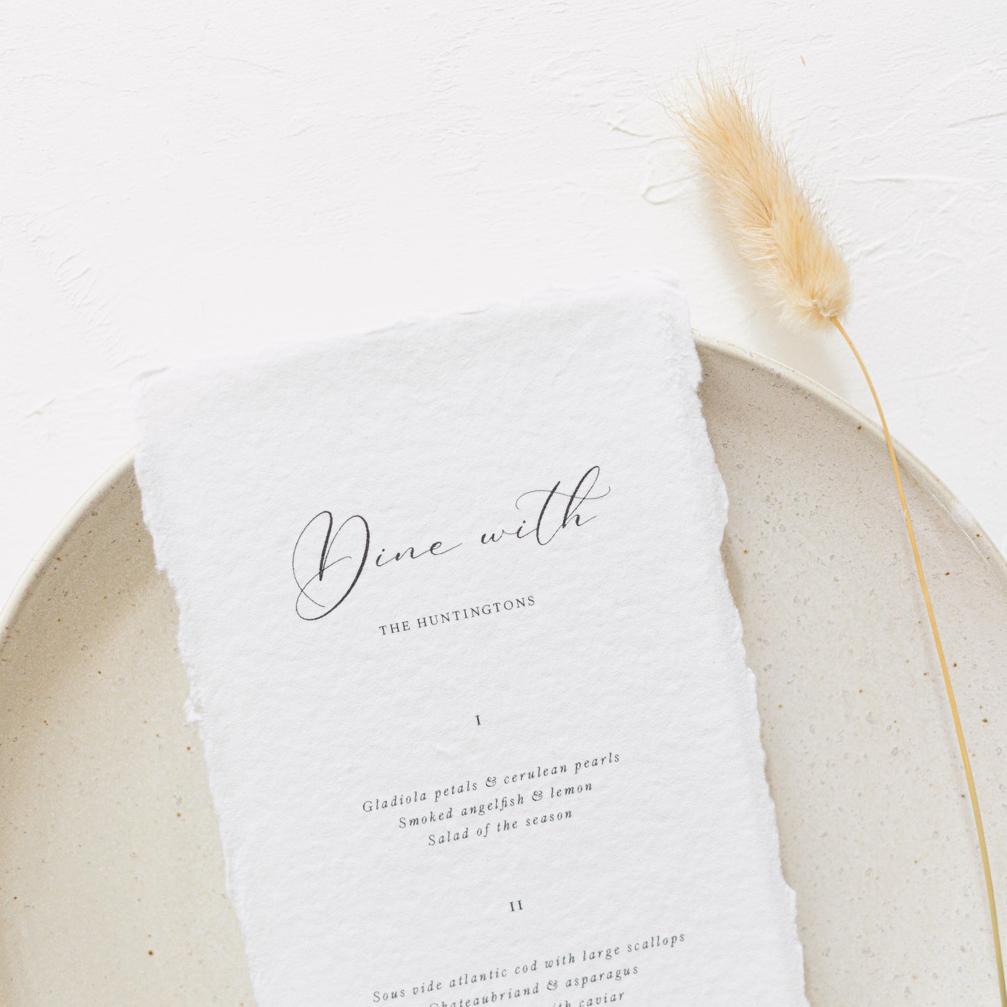 Isadora Wedding Menu