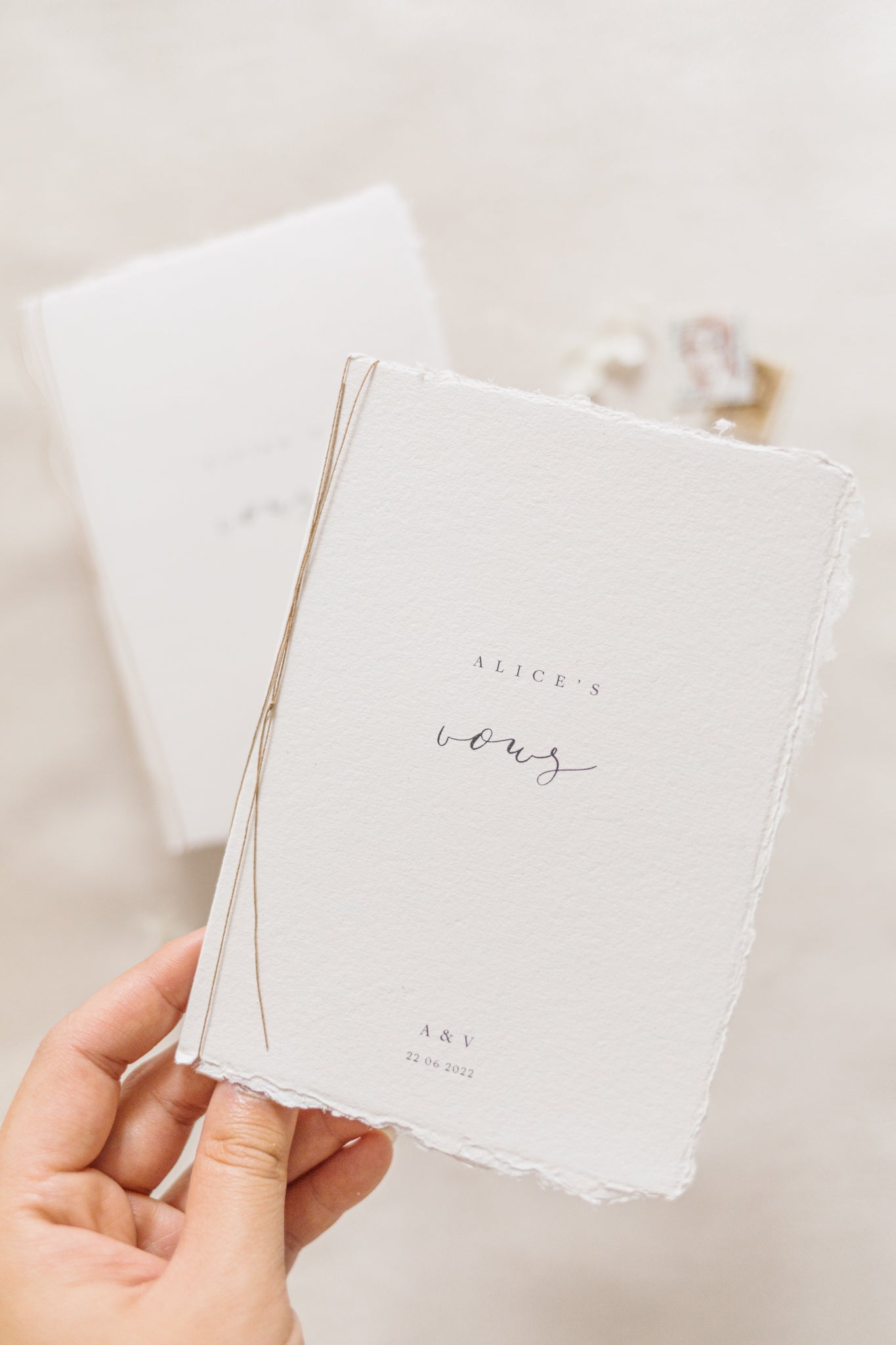 Alice Personalised Vow Books