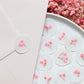 Pink & Red Baby's Breath Vellum Seals