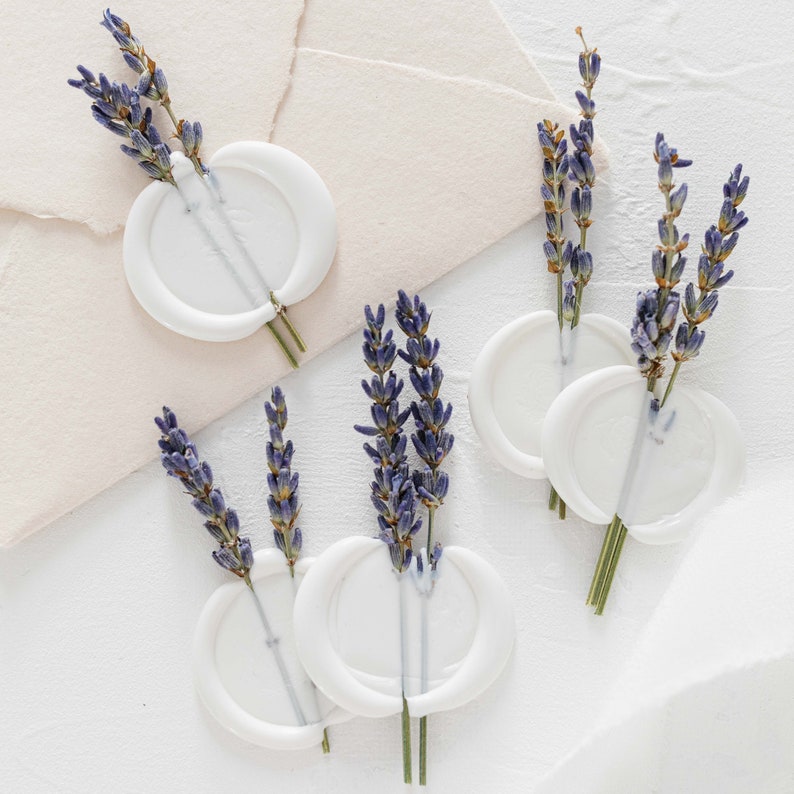 Lavender Stem Wax Seals
