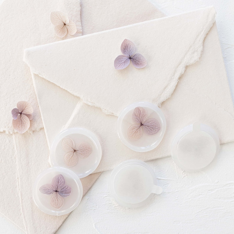 Pastel Purple Hydrangea Vellum Seals