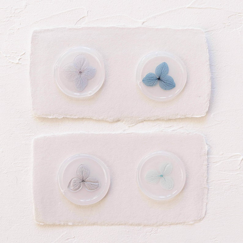 Blue Palette Hydrangea Vellum Seals