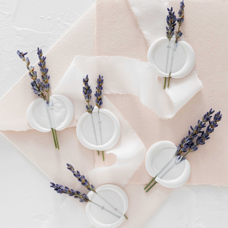 Lavender Stem Wax Seals