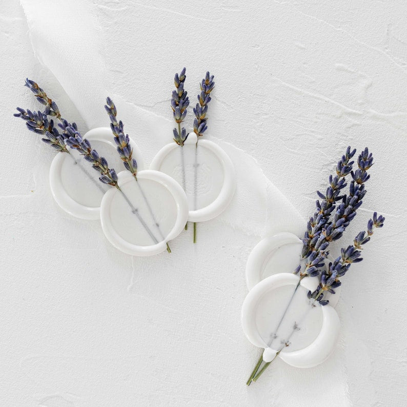Lavender Stem Wax Seals