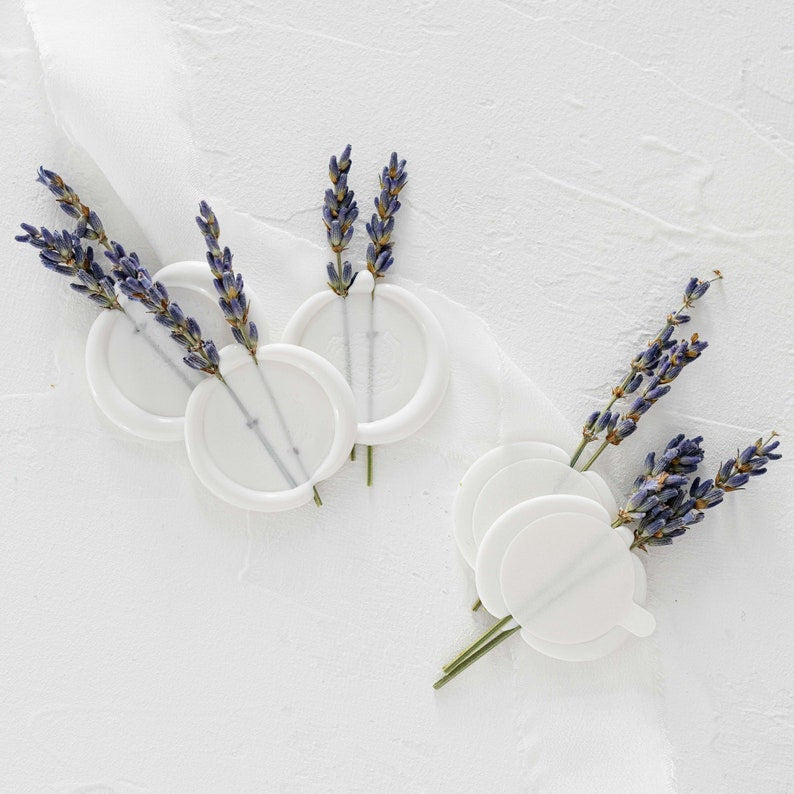 Lavender Stem Wax Seals