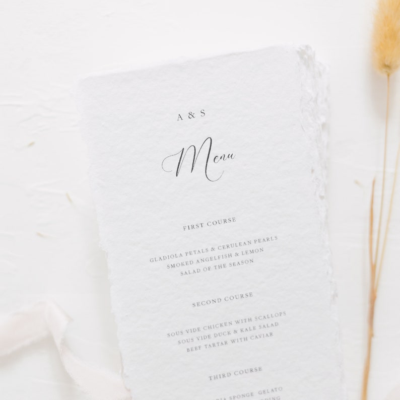 Anna Wedding Menu