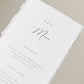 Anna Wedding Menu