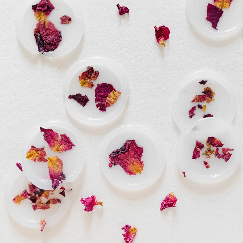 Rose Petal Vellum Wax Seals