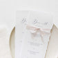 Isadora Wedding Menu with Silk Ribbon