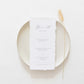 Isadora Wedding Menu