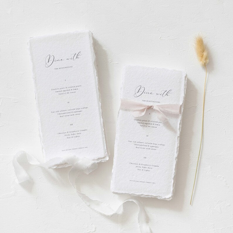 Isadora Wedding Menu
