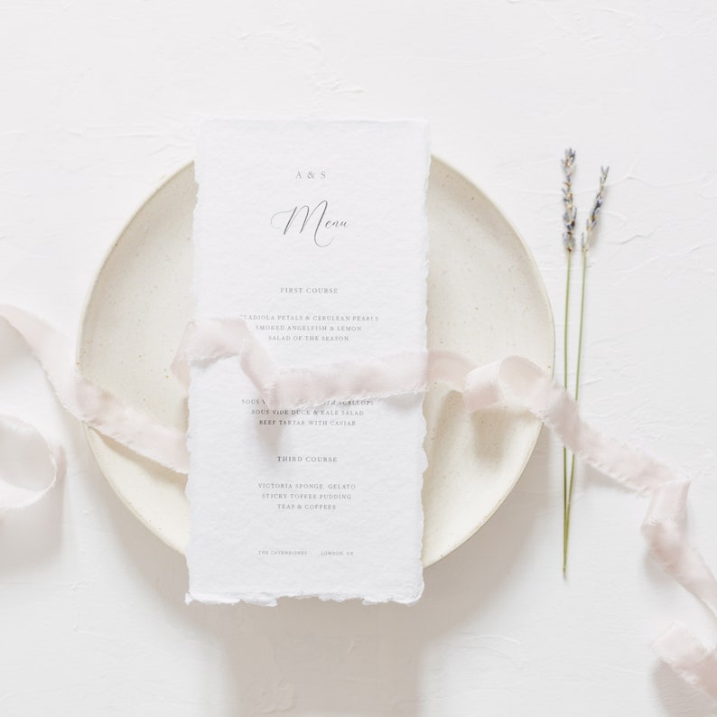 Anna Wedding Menu