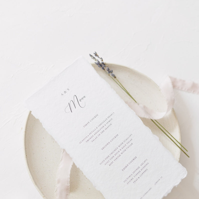Anna Wedding Menu