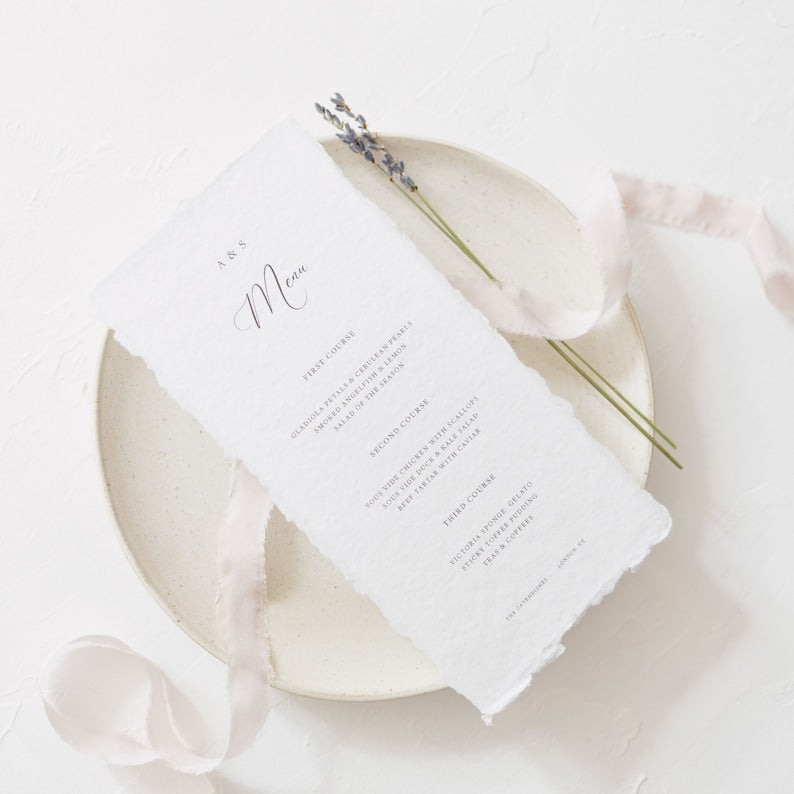 Anna Wedding Menu
