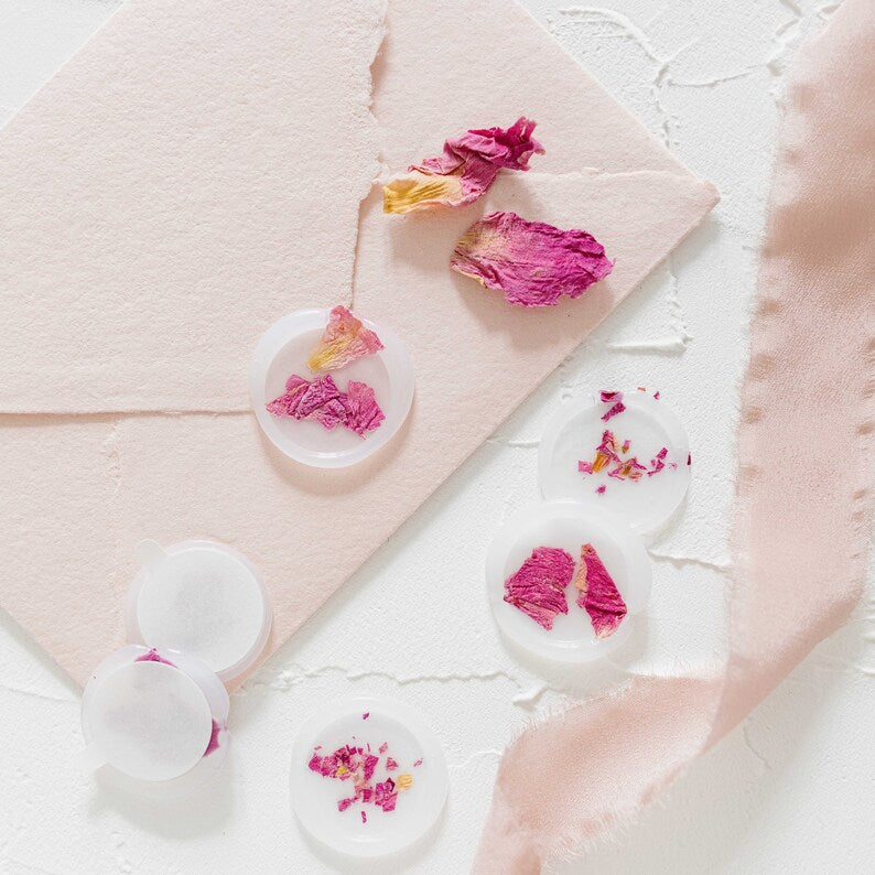 Peony Petal Vellum Wax Seals