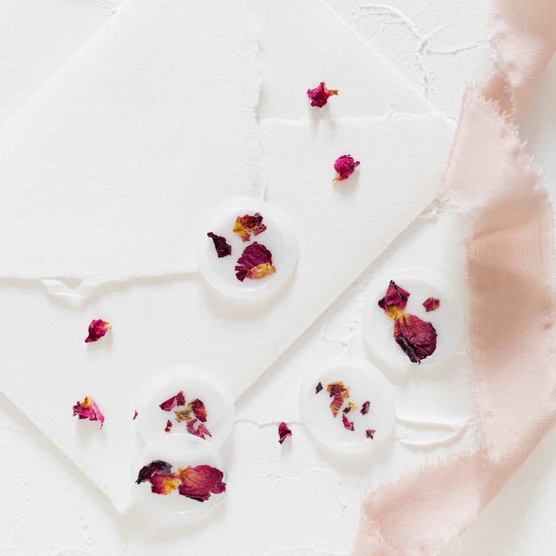 Rose Petal Vellum Wax Seals